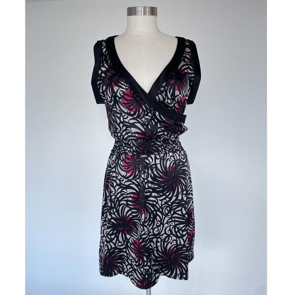 Vintage Y2K Miss Sixty Geo Patterned Dress / Sz M / Italy / Wrap / Retro / Euro - Picture 2 of 9